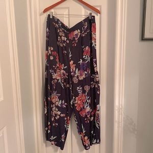 Floral Lounge Pants-Size 2X